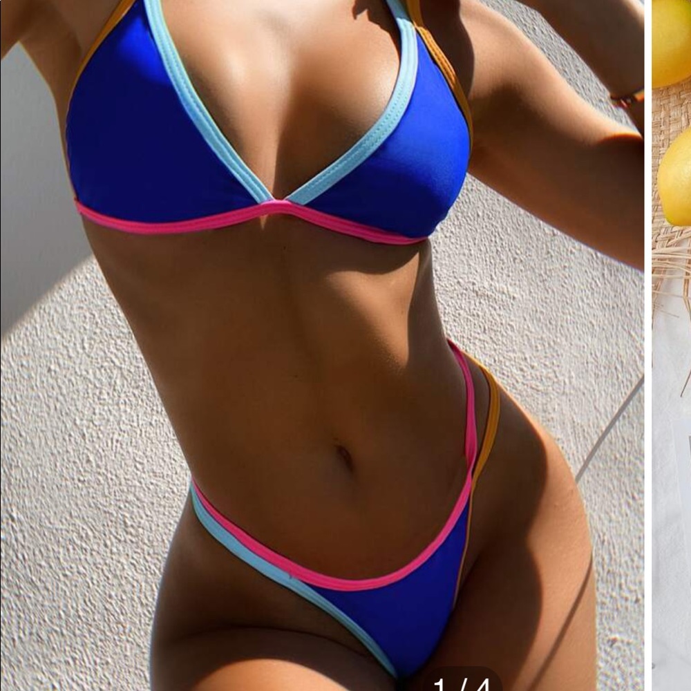 New Shein contrast bikini